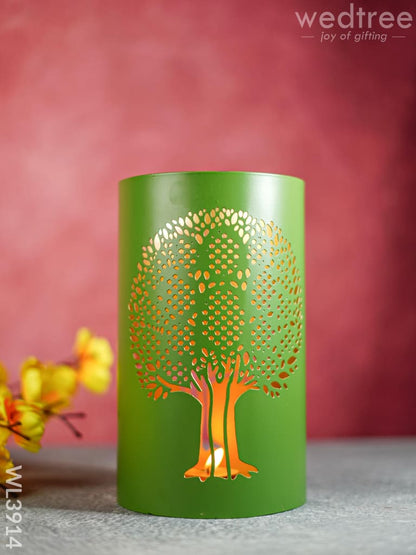 Votive with Tree Design