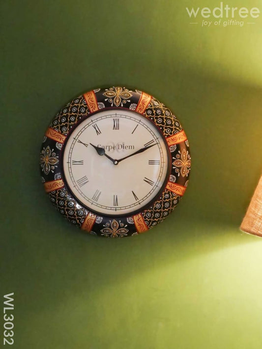 Wall Clock - Hand painted - 12 inch