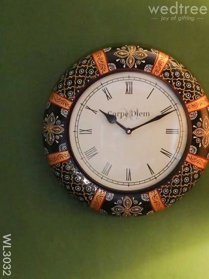 Wall Clock - Hand painted - 12 inch