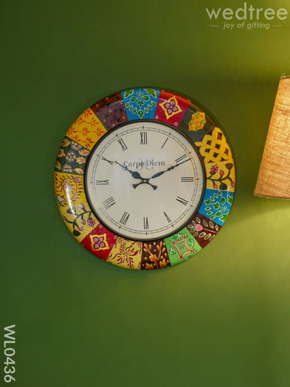 Wall Clock - Multicolour Hand Painted (18 inch)