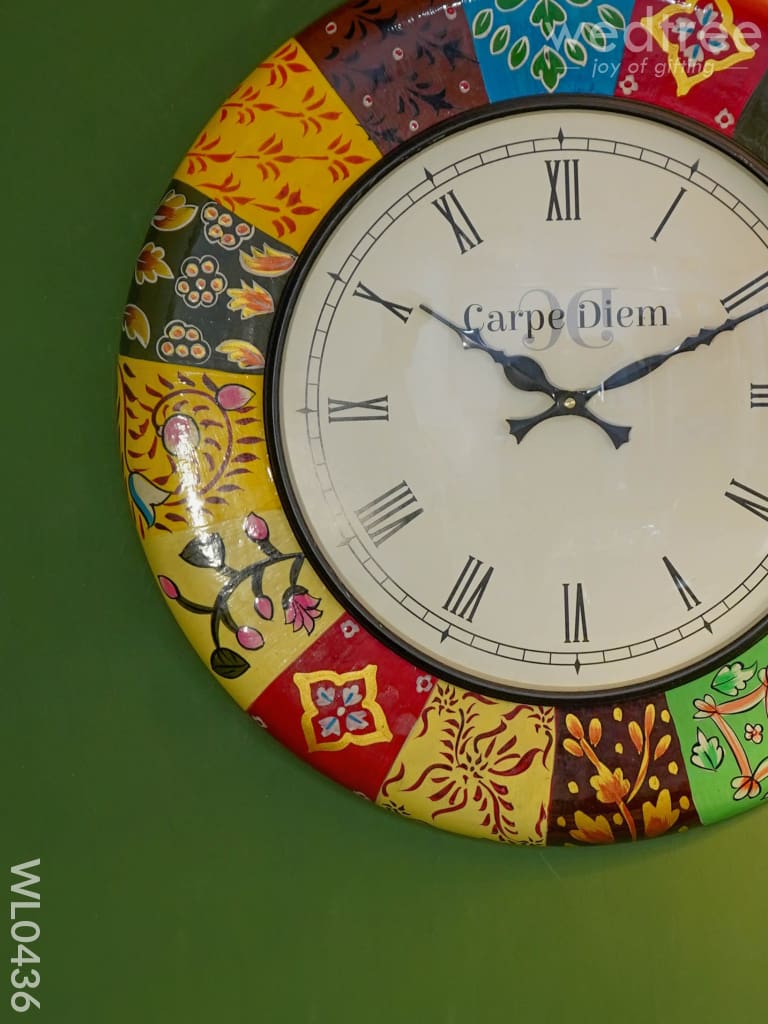 Wall Clock - Multicolour Hand Painted (18 inch)