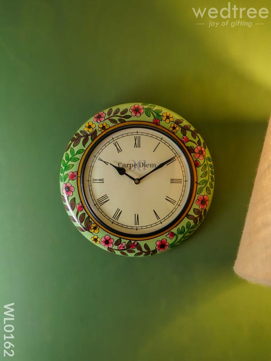 Wall clocks -Hand painted with floral design (12 inches)