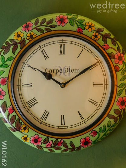 Wall clocks -Hand painted with floral design (12 inches)