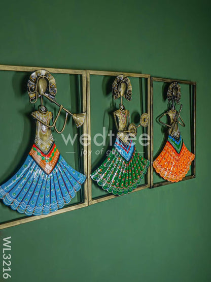 Wall hanging Musical Dolls with Frame - Set of 3