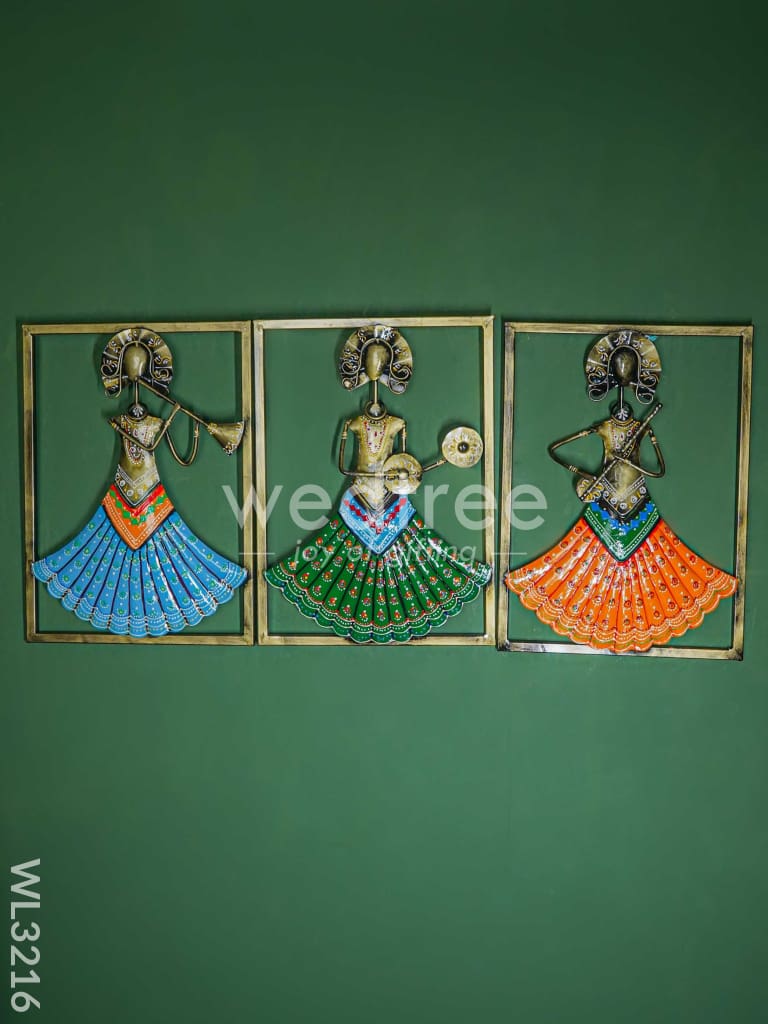 Wall hanging Musical Dolls with Frame - Set of 3