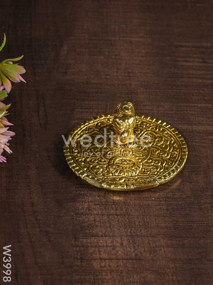 White Metal Agarbathi Stand -Gold Finish