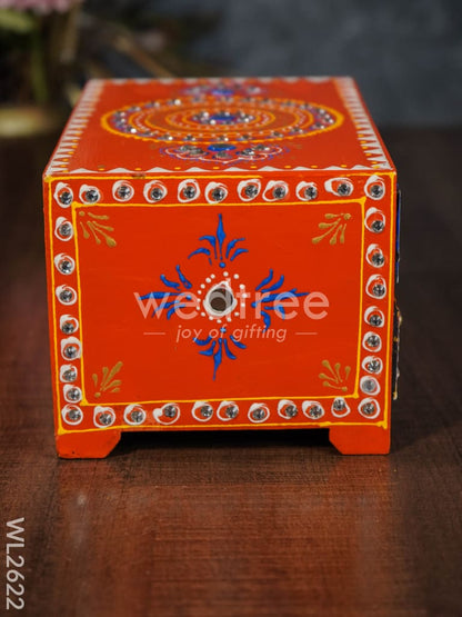 Wooden Handpainted 3 Drawer Organizer Box