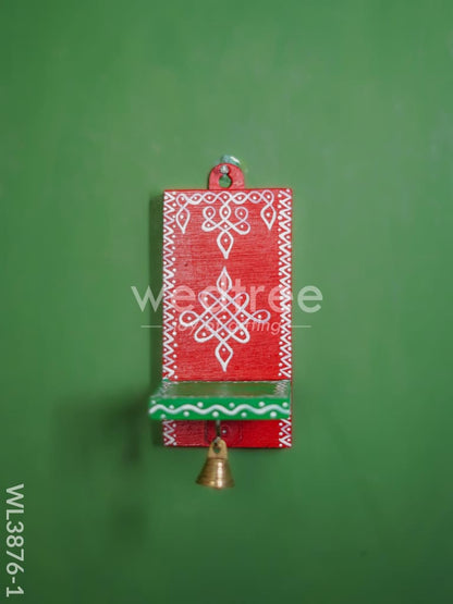 Wooden Handpainted Wall Hanging Diya Stand