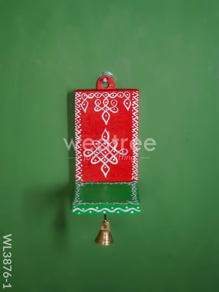 Wooden Handpainted Wall Hanging Diya Stand