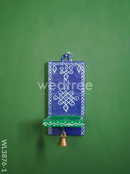 Wooden Handpainted Wall Hanging Diya Stand