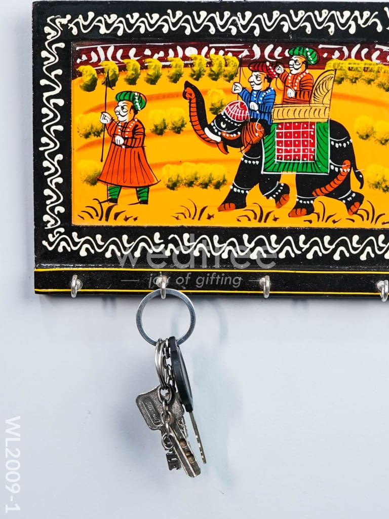 Wooden Key Hanger - Royal Elephant - Small (9x6)