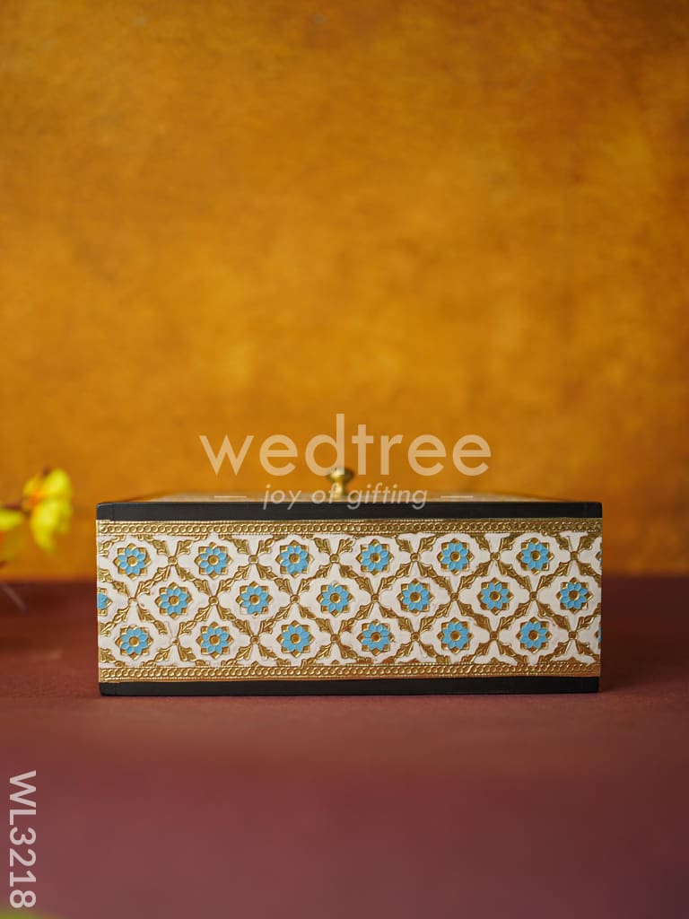 Wooden Meenakari Dry Fruit Box