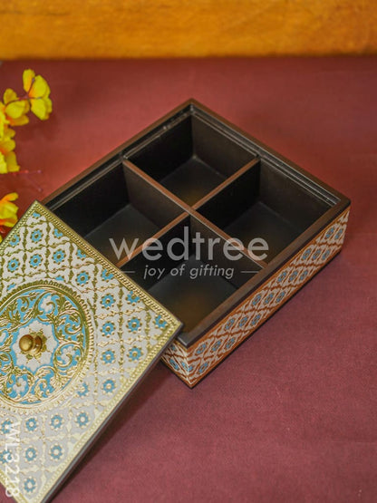 Wooden Meenakari Dry Fruit Box