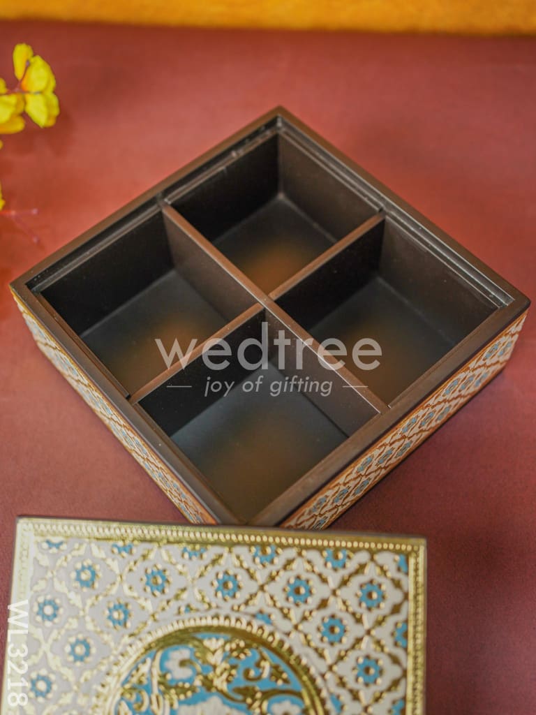 Wooden Meenakari Dry Fruit Box