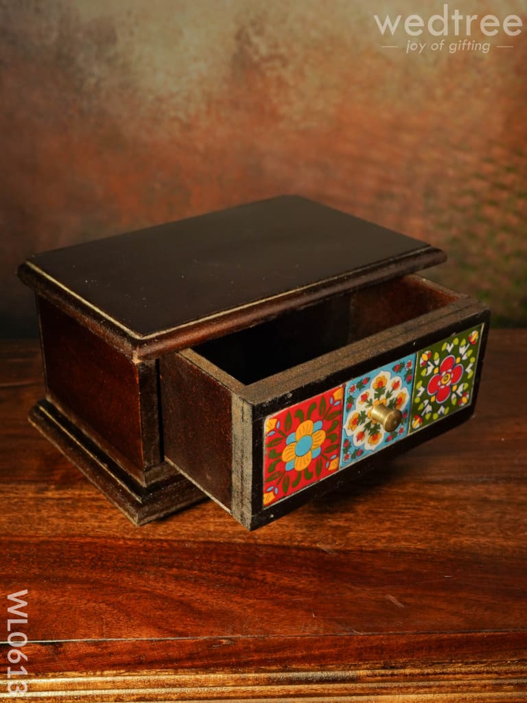 Wooden Single layered tile drawer box