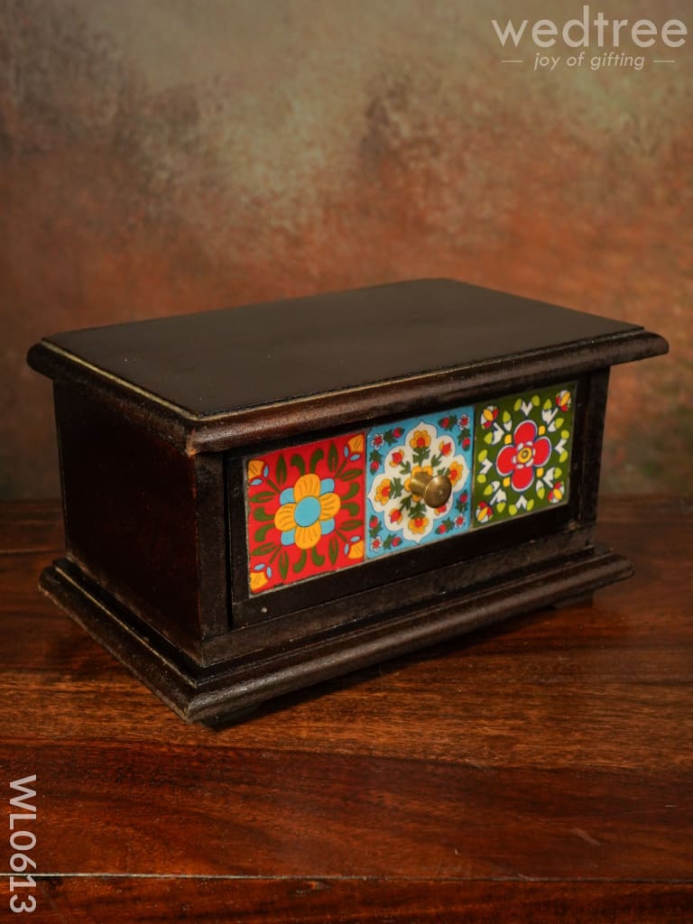 Wooden Single layered tile drawer box