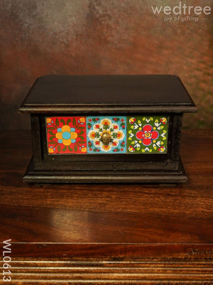 Wooden Single layered tile drawer box