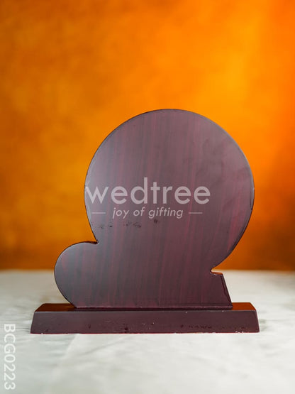 Wooden Trophy with Stand - 10 inch