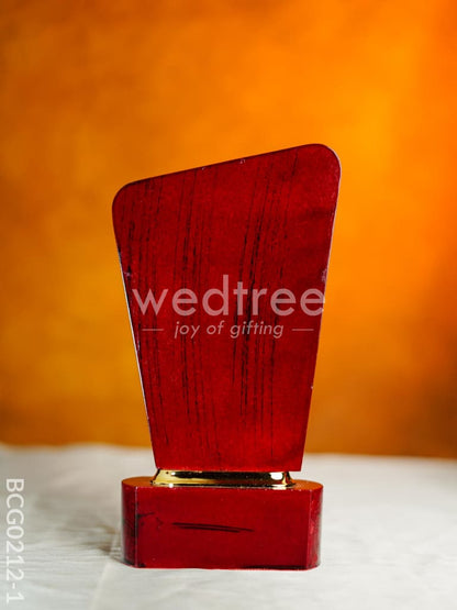 Wooden Trophy with Star - 9.5 inch