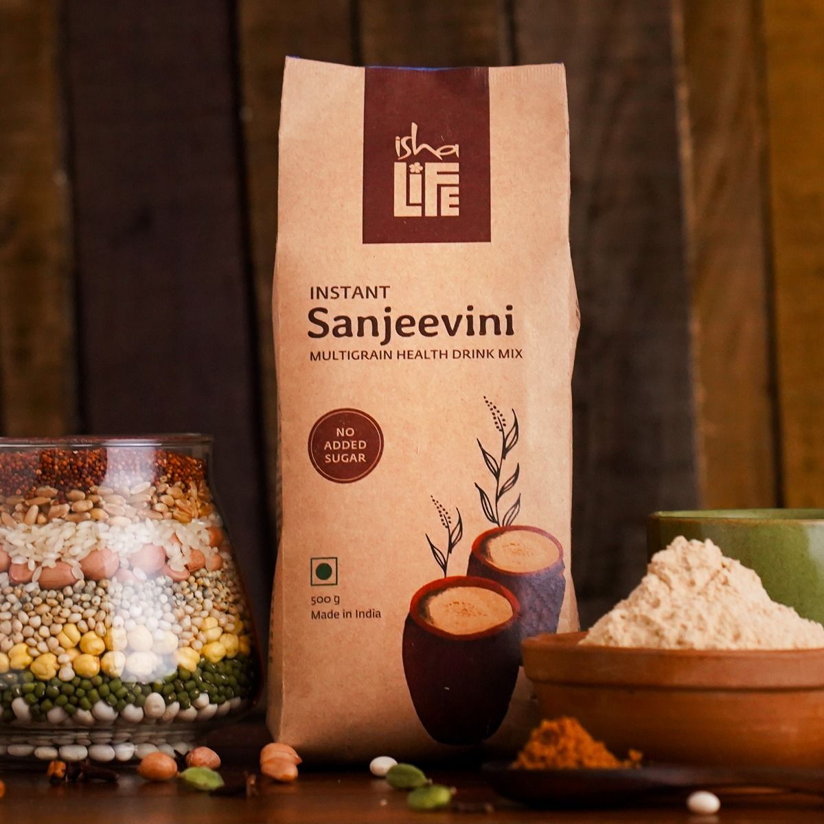 New Instant Sanjeevini Multigrain Health Drink Mix(500 gms). No Added Sugar. Traditional recipe. Contains millets, grains, legumes and spices