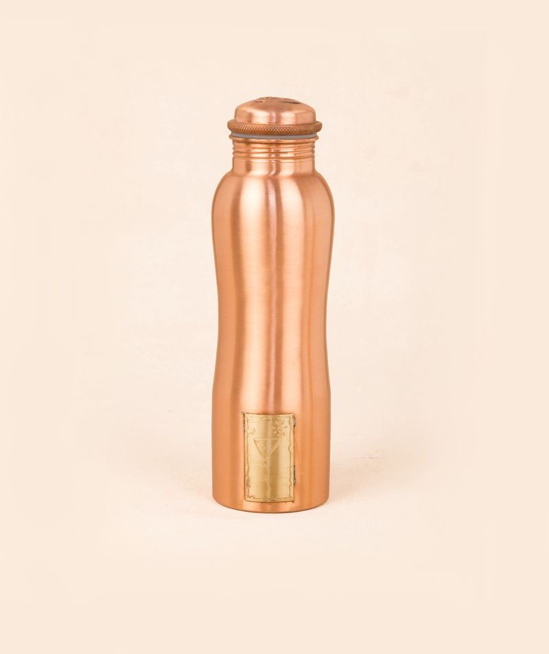 Copper Water Bottle with Logo, 950 ml