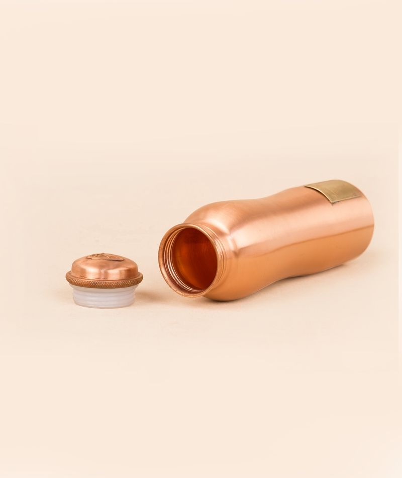 Copper Water Bottle with Logo, 950 ml