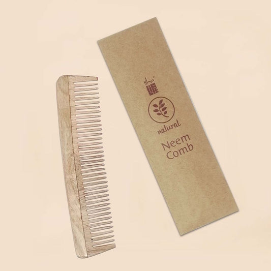 Handmade Neem Wood Comb (Single teeth)