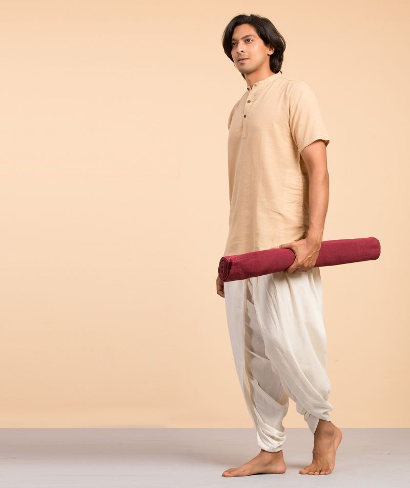 Cotton Yoga Mat Rubber Coated