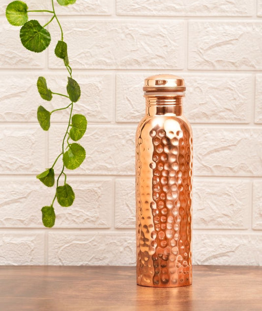 Hammered Copper Water Bottle, 950 ml