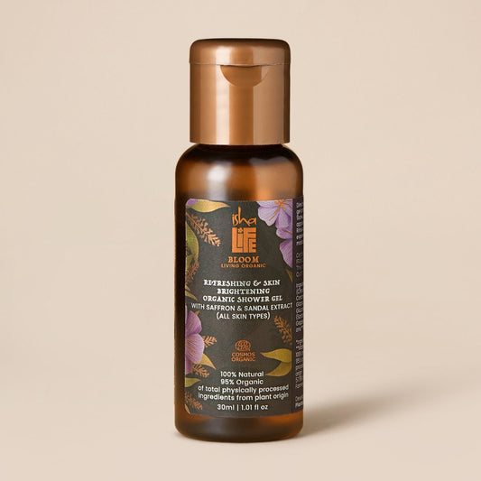 Refreshing & Skin Brightening Shower Gel With Saffron & Sandal Extract (All Skin Types) - 30ml