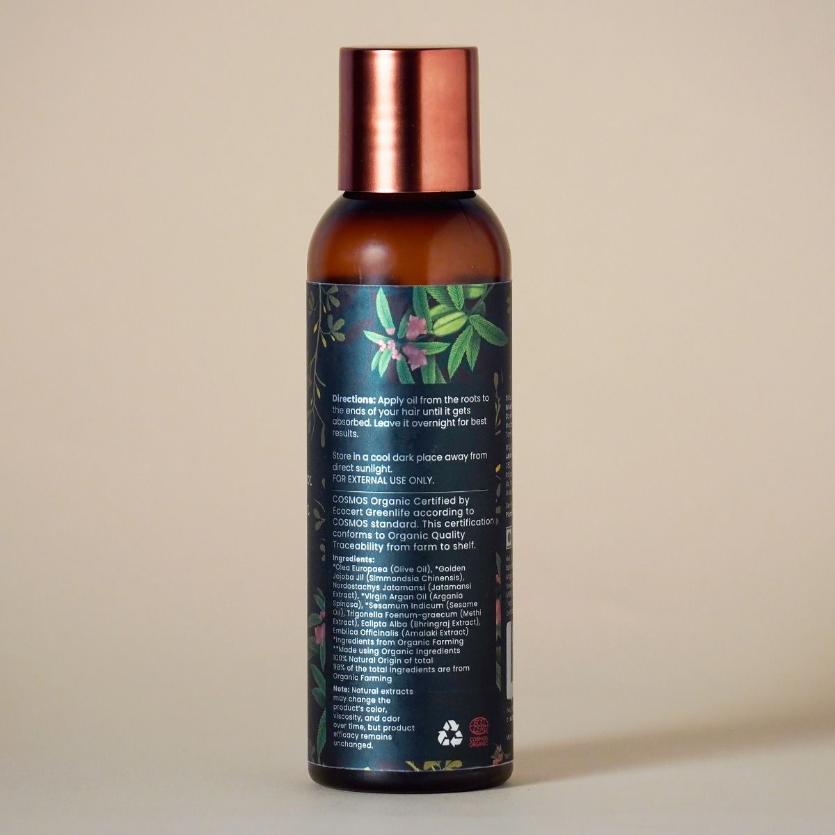 Hair Fall Control & Repair Organic Hair Oil With Sesame Oil & Methi Extract (All Hair Types) - 100ml