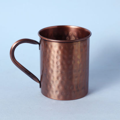 Hammered Copper Mug- Rust Brown. A festive gift.