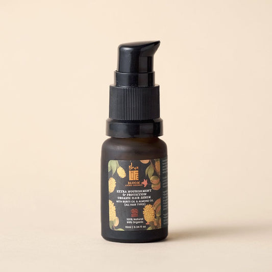 Extra Nourishment & Protection Organic Hair Serum With Buriti Oil & Almond Oil (All Hair Types) - 10ml