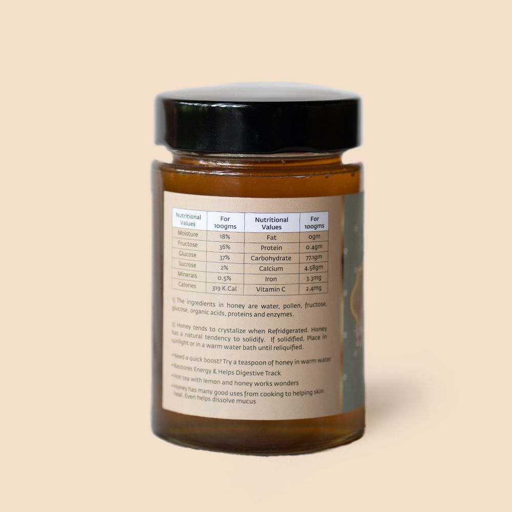 Natural Kashmir Honey (500 gm). Processed and filtered. Sourced from Kashmir Valley.