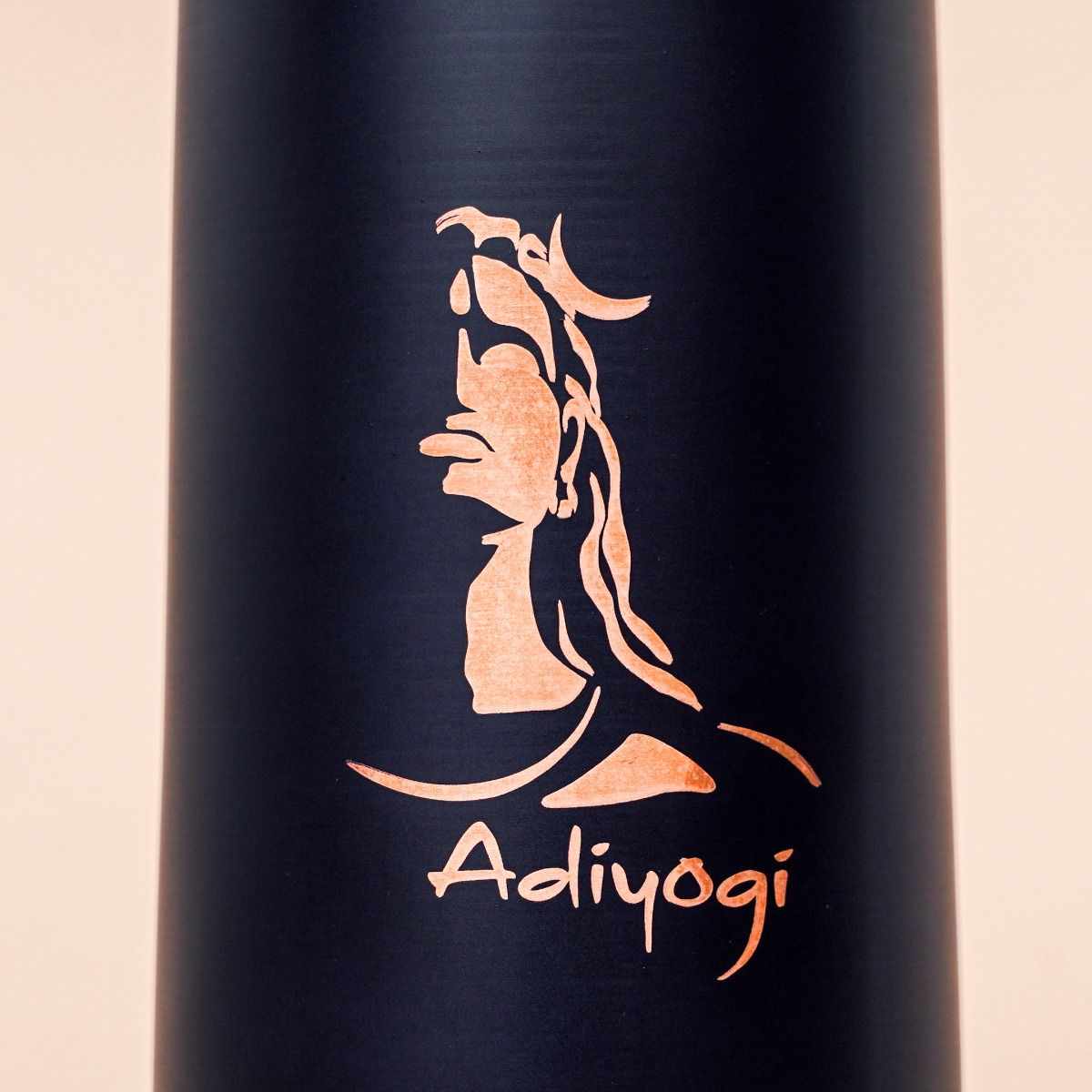 Copper Water Bottle With Adiyogi Imprint - 900 Ml