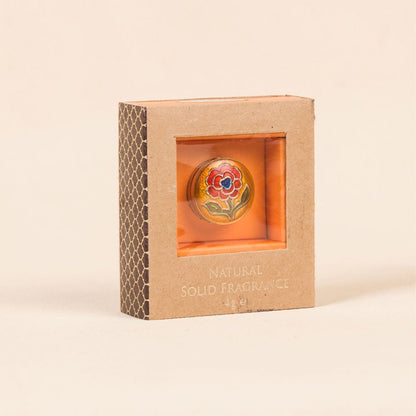 Beeswax Natural Oil Solid Perfume - Sandalwood & Vetiver (4gm). Alcohol-free mild body fragrance.