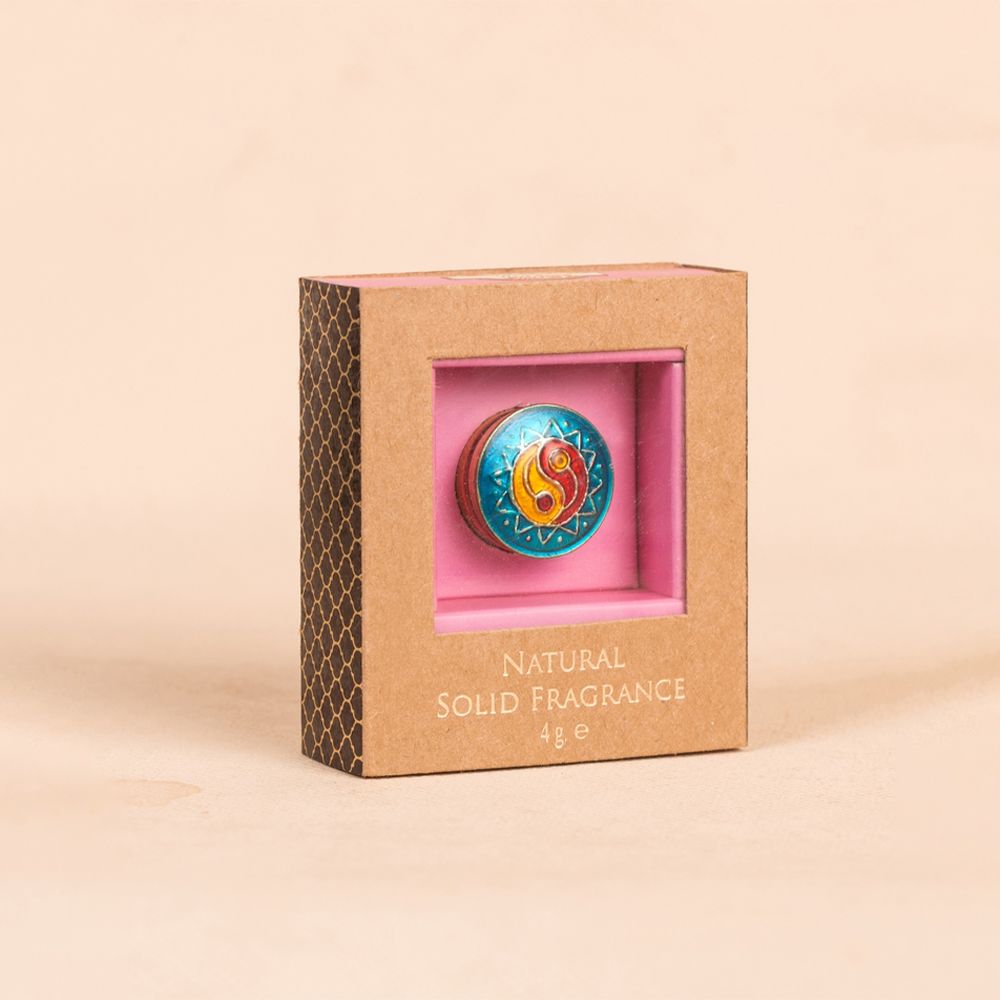 Beeswax Natural Oil Solid Perfume - Wild Rose (4gm). Alcohol-free strong body fragrance.