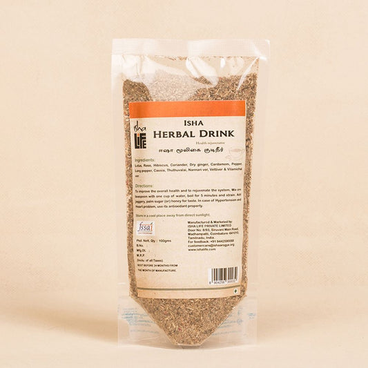 Isha Herbal Drink (100gm). Ayurvedic tea. Healthy & rejuvenating drink. A refreshing tea alternative.