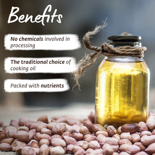 Natural Cold pressed Groundnut Oil (500ml)